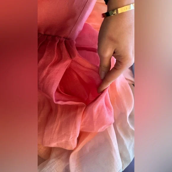 SOLD * Zimmermann Postcard Ombre Strapless Maxi Dress - Picture 8 of 9